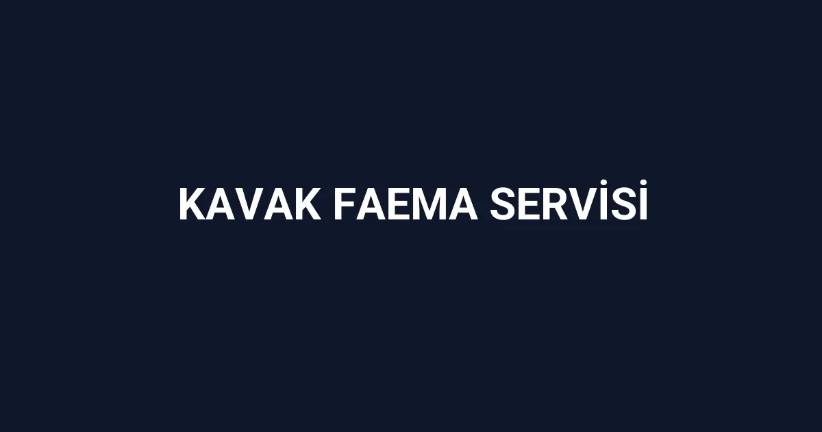 Kavak Faema Servisi